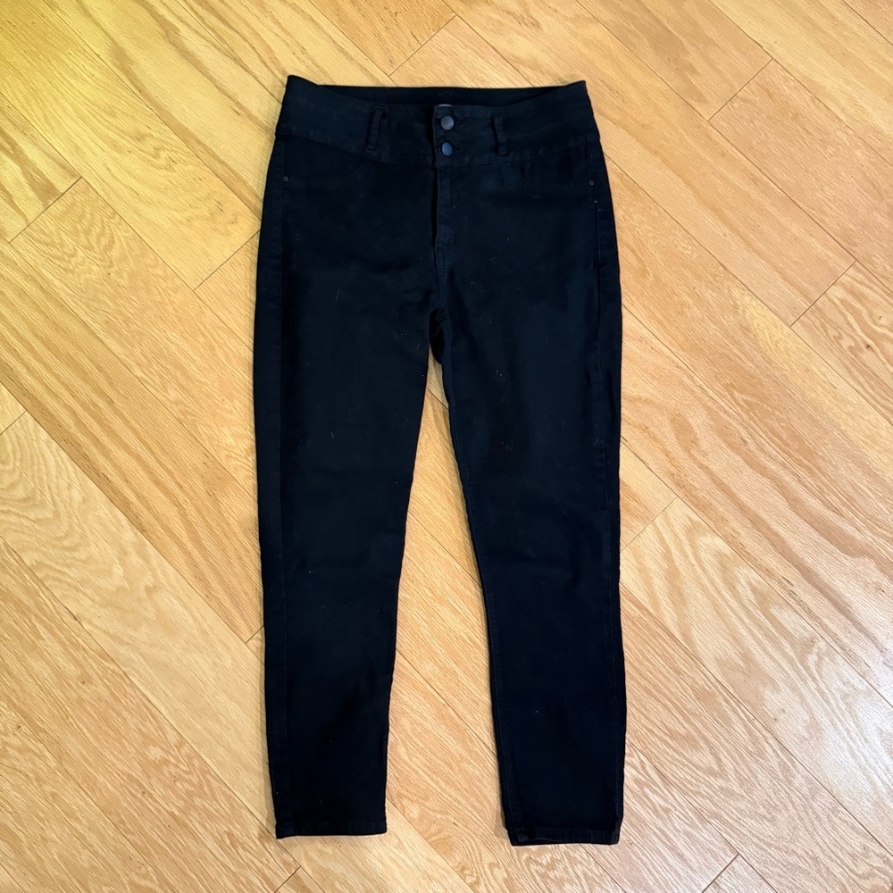 Refuge Black High Rise Skinny Ankle Jeans, Size 10